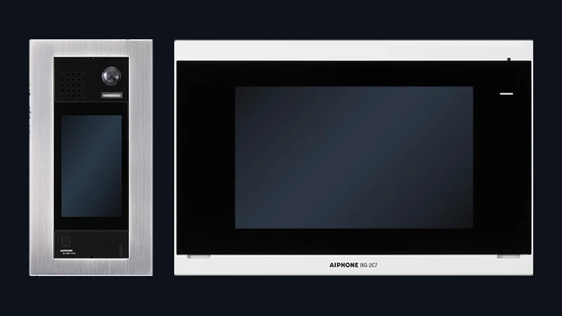 Aiphone IXG-DM7-HIDA entrance station and IXG-2C7 tenant station