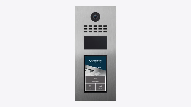 DoorBird D31TDV multi-tenant door station with 7 inch touch display