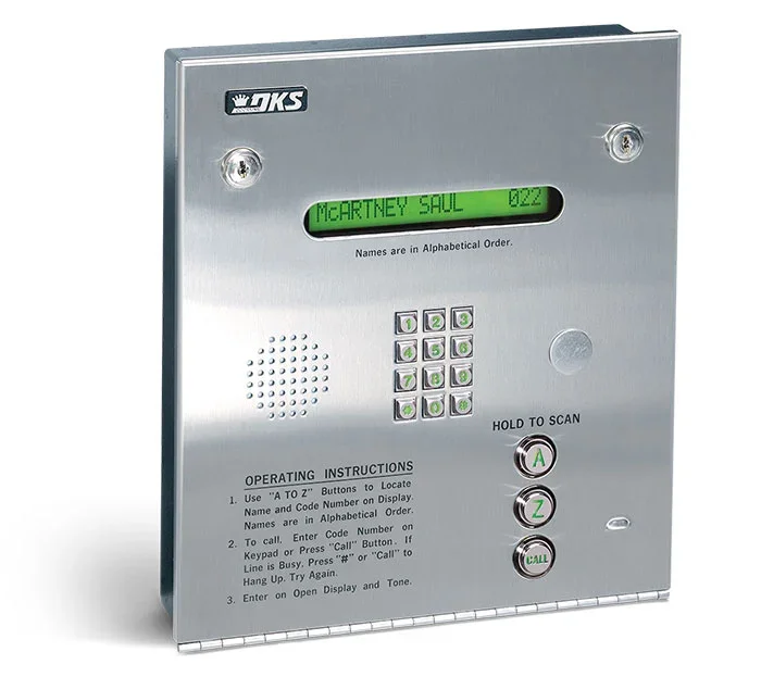 DKS 1835 80 Series telephone entry panel