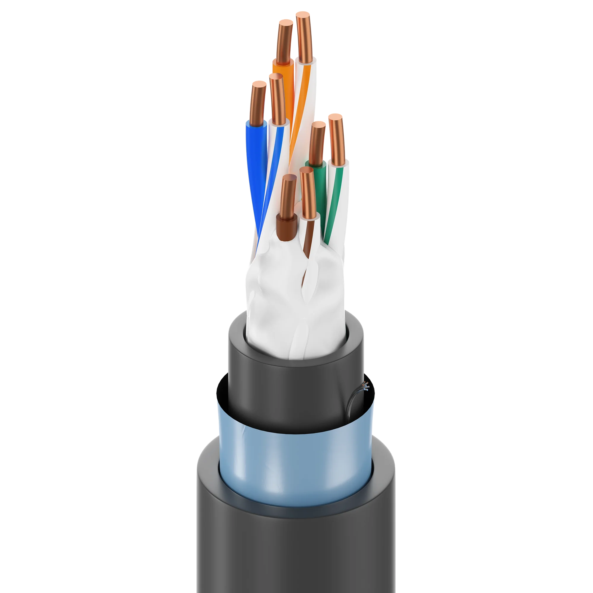 Jacketed outdoor Cat5e cable