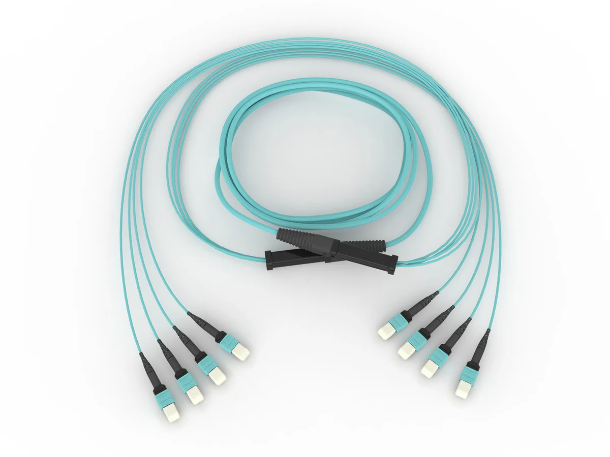 MPO/MTP trunks for high-density (Common manufacturers: Corning)