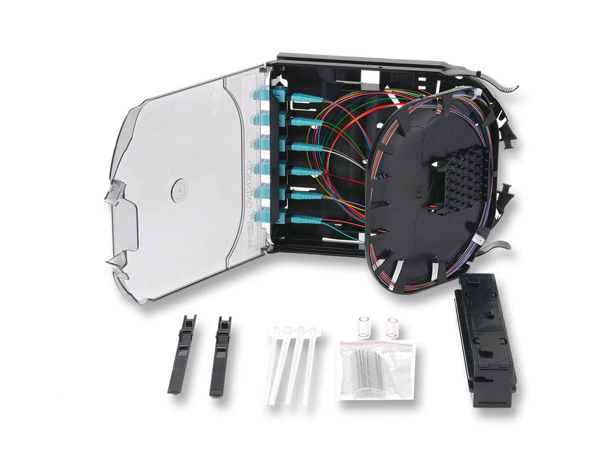 Wall-mount fiber enclosure